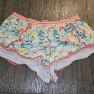 Cacique Sz. 14/16 White Tropical Sleep Shorts